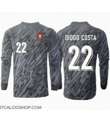 Portogallo Diogo Costa #22 Portiere Seconda Maglia Europei 2024 Manica Lunga